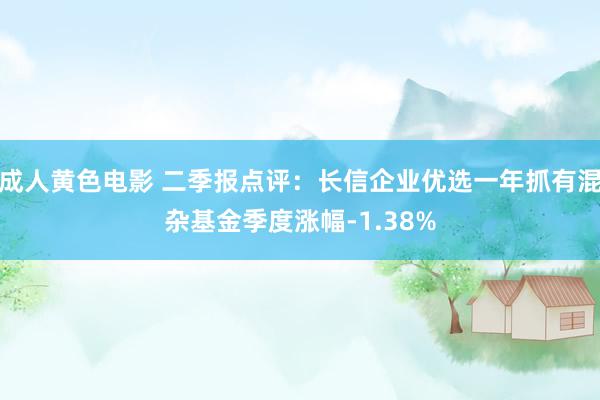 成人黄色电影 二季报点评：长信企业优选一年抓有混杂基金季度涨幅-1.38%