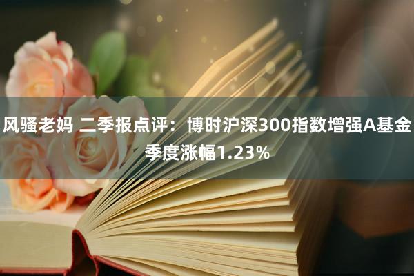 风骚老妈 二季报点评：博时沪深300指数增强A基金季度涨幅1.23%