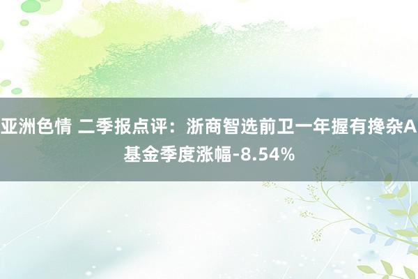 亚洲色情 二季报点评：浙商智选前卫一年握有搀杂A基金季度涨幅-8.54%