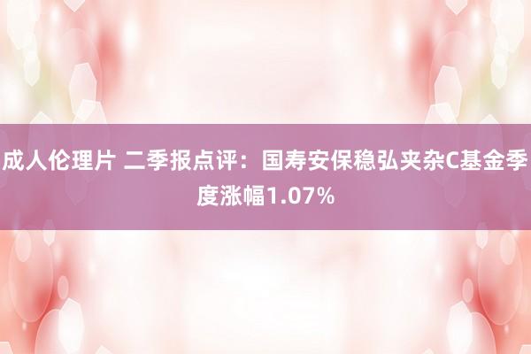 成人伦理片 二季报点评：国寿安保稳弘夹杂C基金季度涨幅1.07%