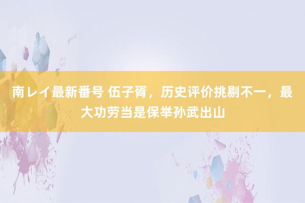 南レイ最新番号 伍子胥，历史评价挑剔不一，最大功劳当是保举孙武出山