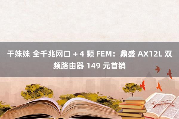 干妹妹 全千兆网口 + 4 颗 FEM：鼎盛 AX12L 双频路由器 149 元首销