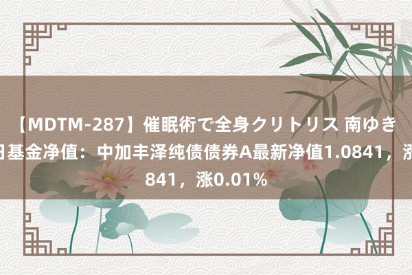 【MDTM-287】催眠術で全身クリトリス 南ゆき 8月16日基金净值：中加丰泽纯债债券A最新净值1.0841，涨0.01%