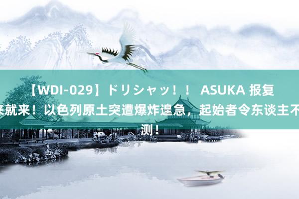 【WDI-029】ドリシャッ！！ ASUKA 报复说来就来！以色列原土突遭爆炸遑急，起始者令东谈主不测！