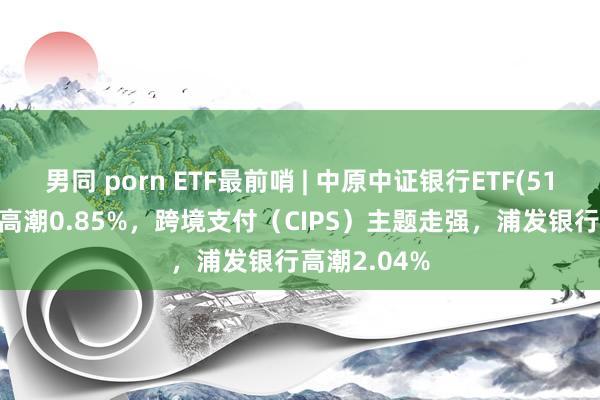 男同 porn ETF最前哨 | 中原中证银行ETF(515020)早盘高潮0.85%，跨境支付（CIPS）主题走强，浦发银行高潮2.04%