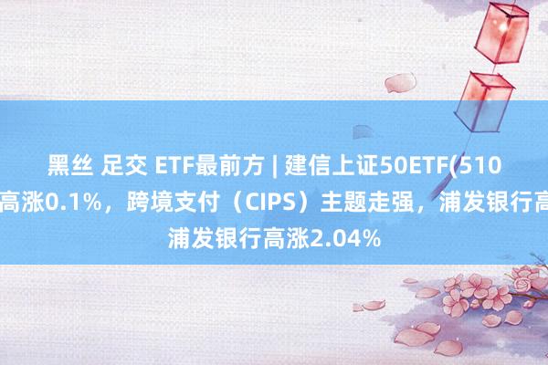 黑丝 足交 ETF最前方 | 建信上证50ETF(510800)早盘高涨0.1%，跨境支付（CIPS）主题走强，浦发银行高涨2.04%