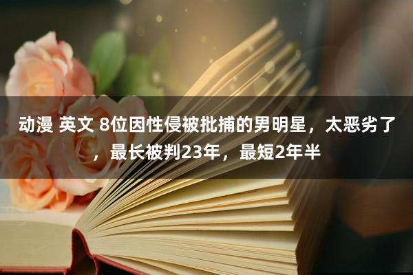 动漫 英文 8位因性侵被批捕的男明星，太恶劣了，最长被判23年，最短2年半