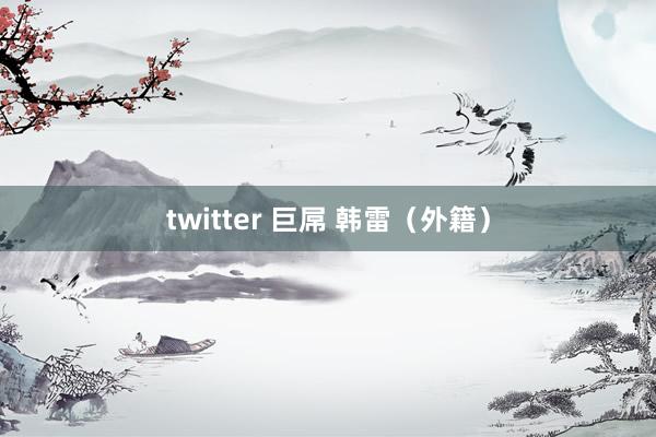 twitter 巨屌 韩雷（外籍）